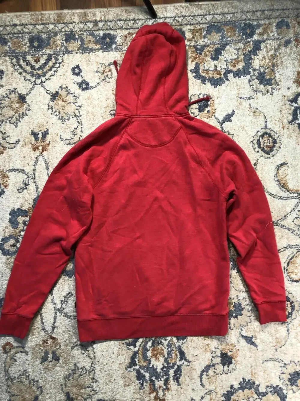 Vans Versa Hoodie Sweatshirt Mens Medium Red Fleece Pullover Kangaroo Logo